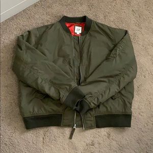 Green bomber jacket